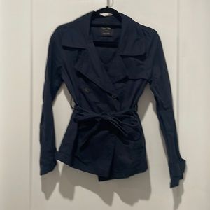Love Tree Navy Cropped Trench small